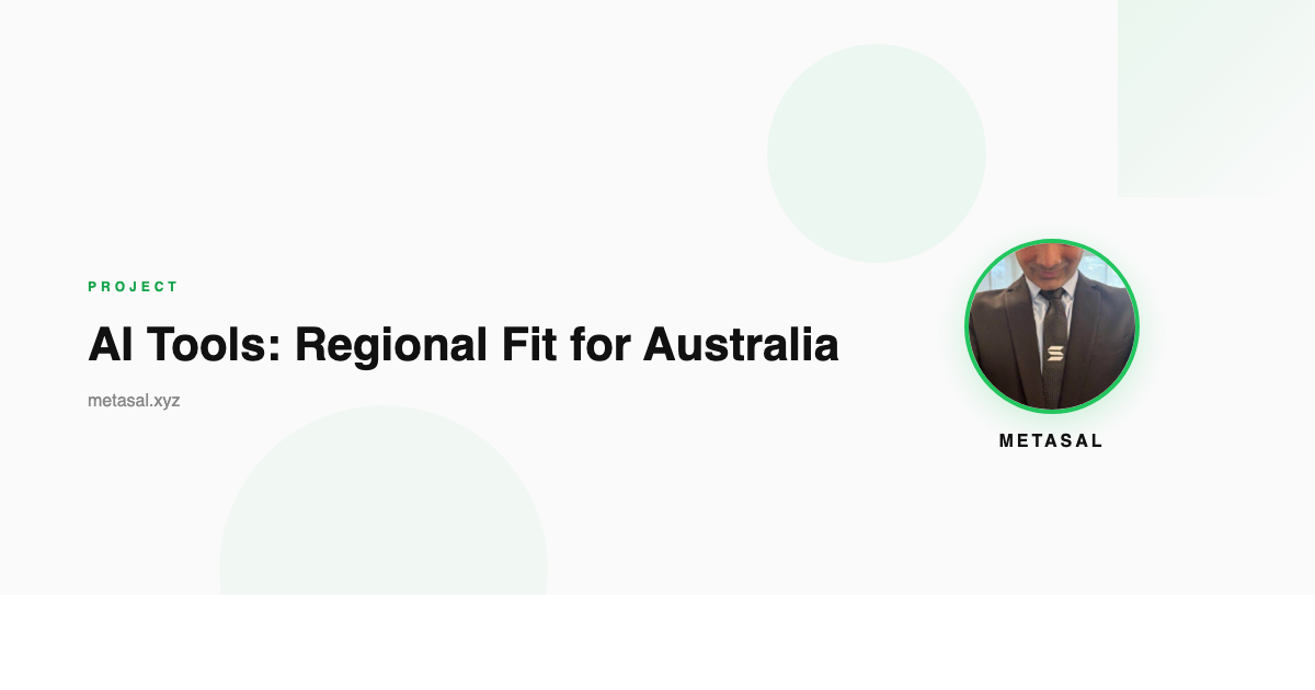 AI Tools: Regional Fit for Australia