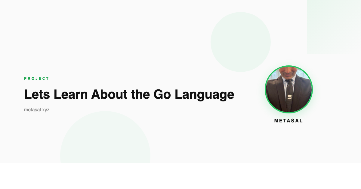 Lets Learn About the Go Language
