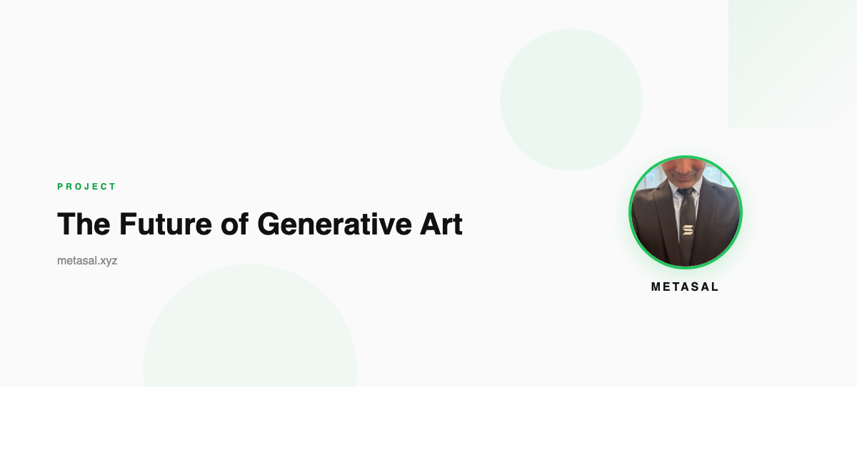 The Future of Generative Art